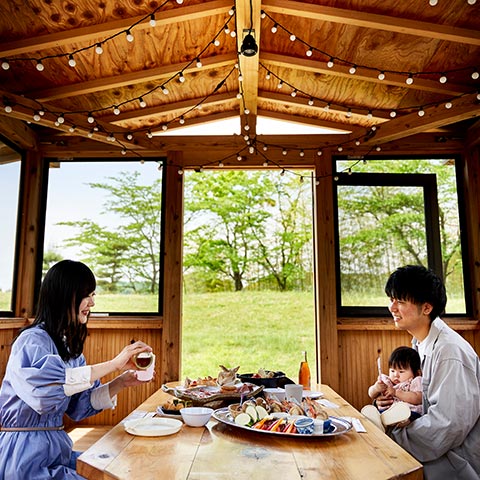 曲水庭園でBBQ