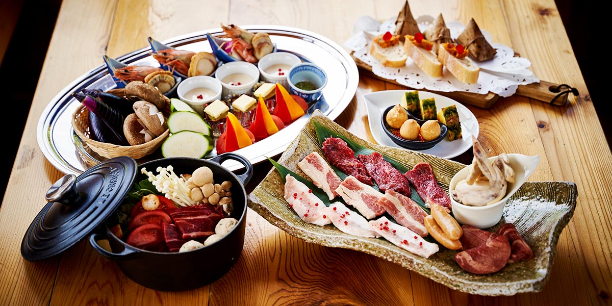 牛タンや海鮮のBBQ